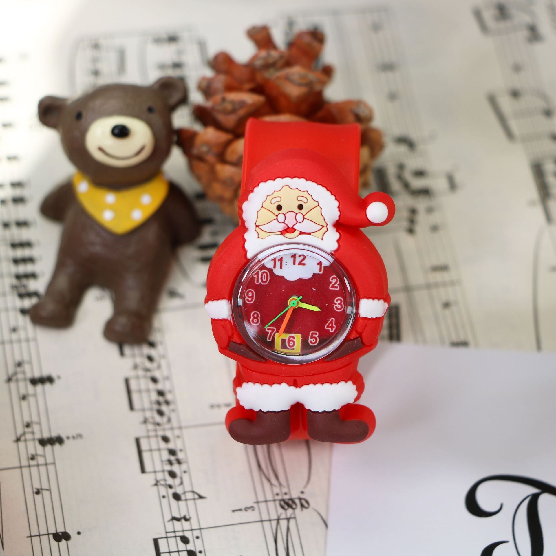 Wholesale Children's Toys Snap Ring Quartz PVC Watch