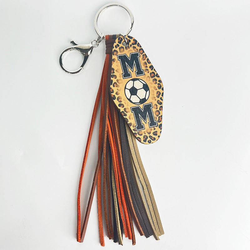 Wholesale Mother's Day Sports Baseball Football Western Tassel Keychain