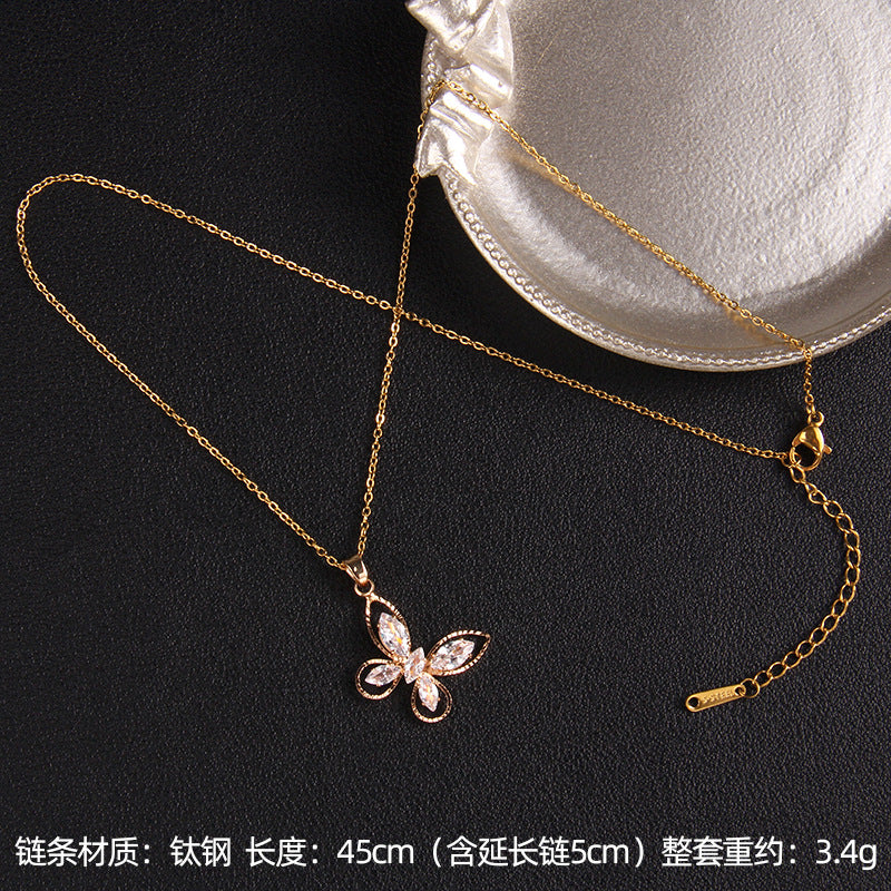 Wholesale Butterfly Necklace All-match Mori Niche Design Pendant