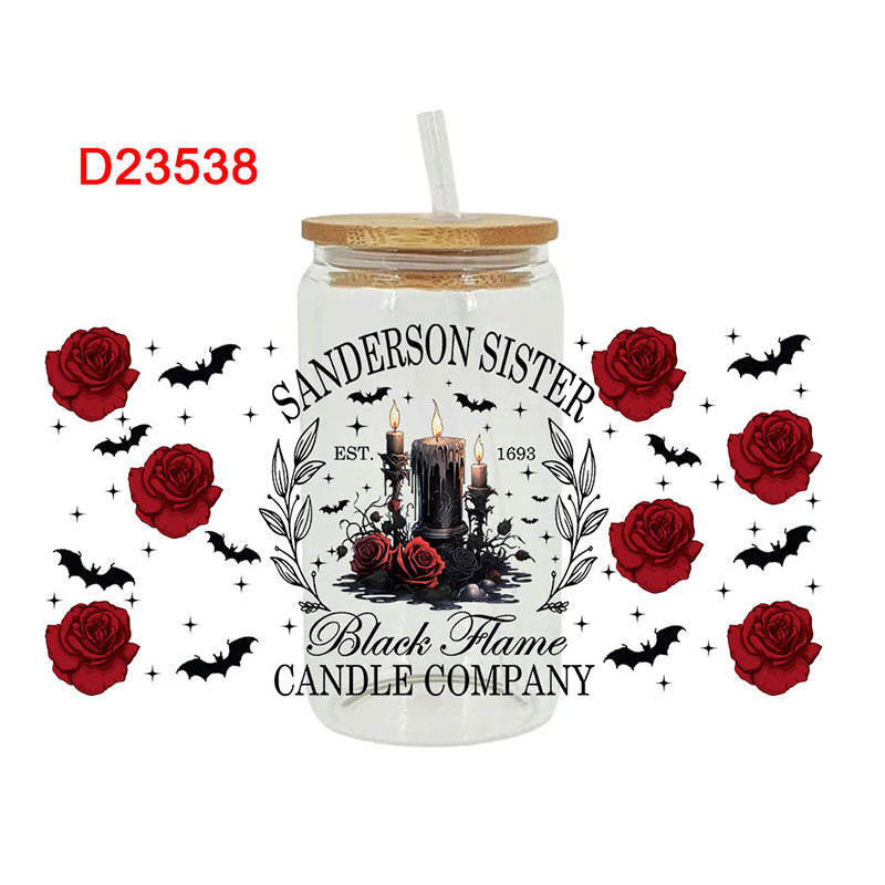 Wholesale Pumpkin Ghost Halloween 16oz Cup UV DTF Wraps