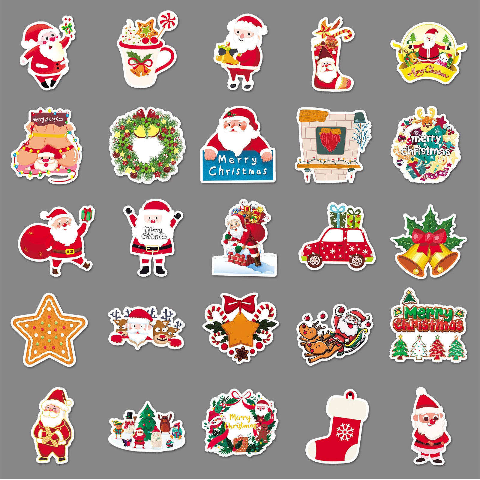 Wholesale 52pcs/ pack Christmas Personality Cartoon Festival Stickers