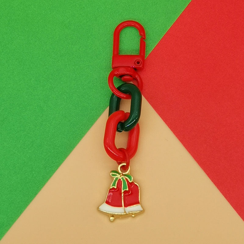 Wholesale Christmas Alloy Santa Claus Snowflake Elk Tree Keychain