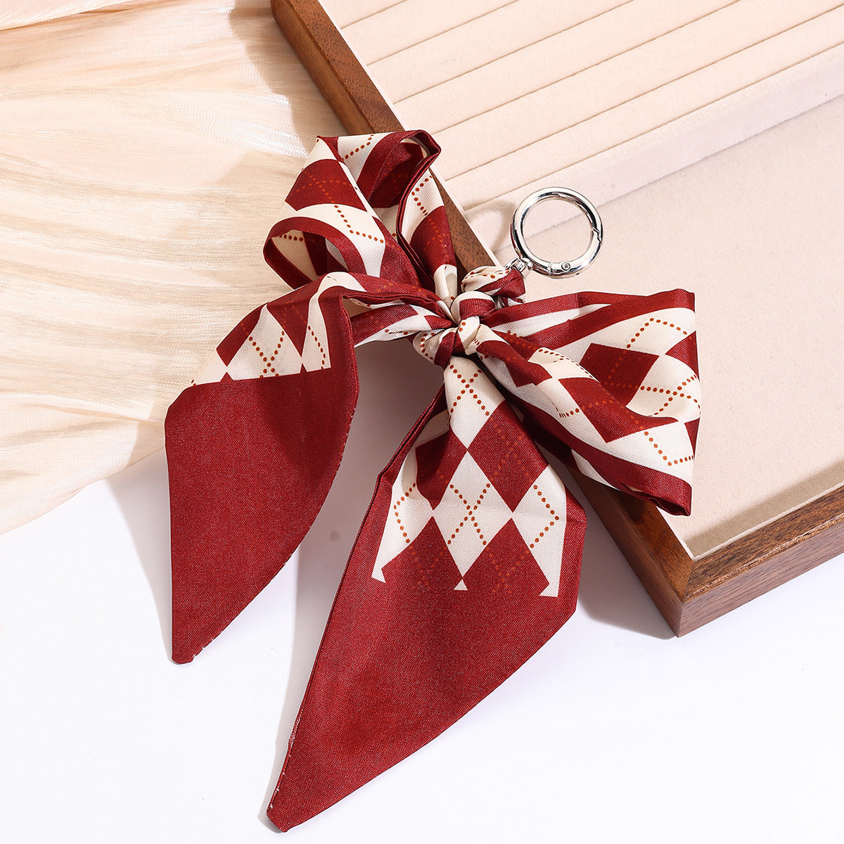 Wholesale Woven Knotted Bow Silk f Keychains