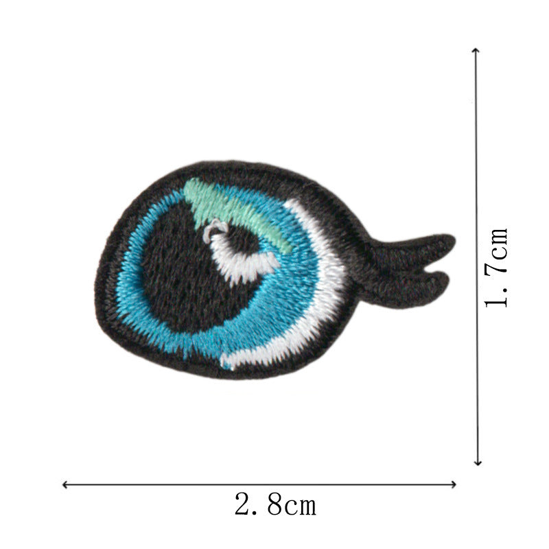 Wholesale Embroidered Cartoon Eye Patches Iron On DIY Decorative Accent For Towels Clothing Craft Supply