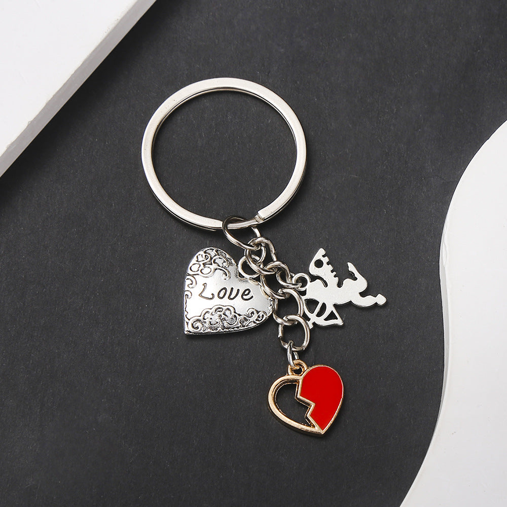 Wholesale Valentine' s Day Series Angel Love LOVE Metal Keychain