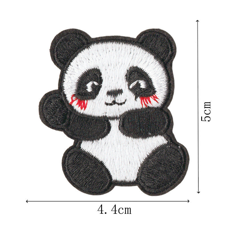 Wholesale Cute cartoon panda embroidery DIY Patches