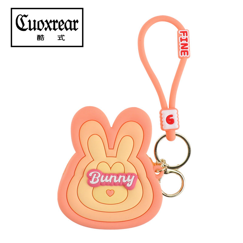 Wholesale Silicone Creative Cartoon Cute Children's Zipper Keychain Wallet