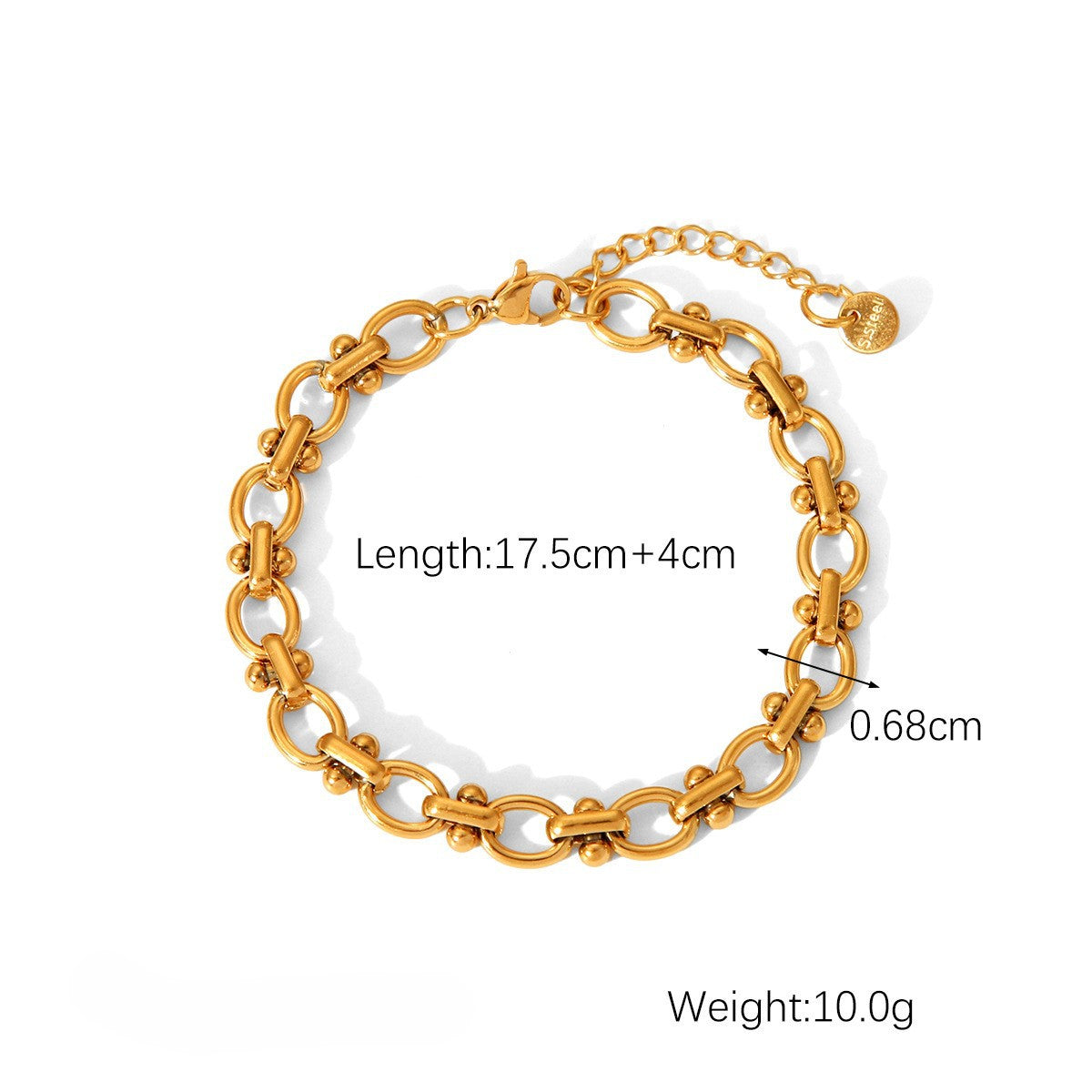 Wholesale Stainless steel geometric element men' s bracelet