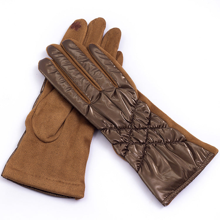 Wholesale Winter Women's Cycling Warmth and Plush Down Cotton Glove