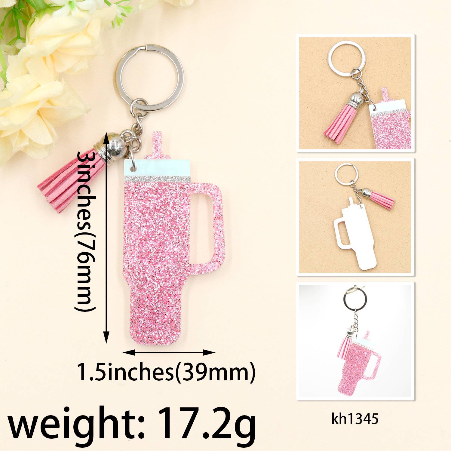 Wholesale Cute Cup Keychain Pendant Creative Gift Pendant Bag Pendant Car Key