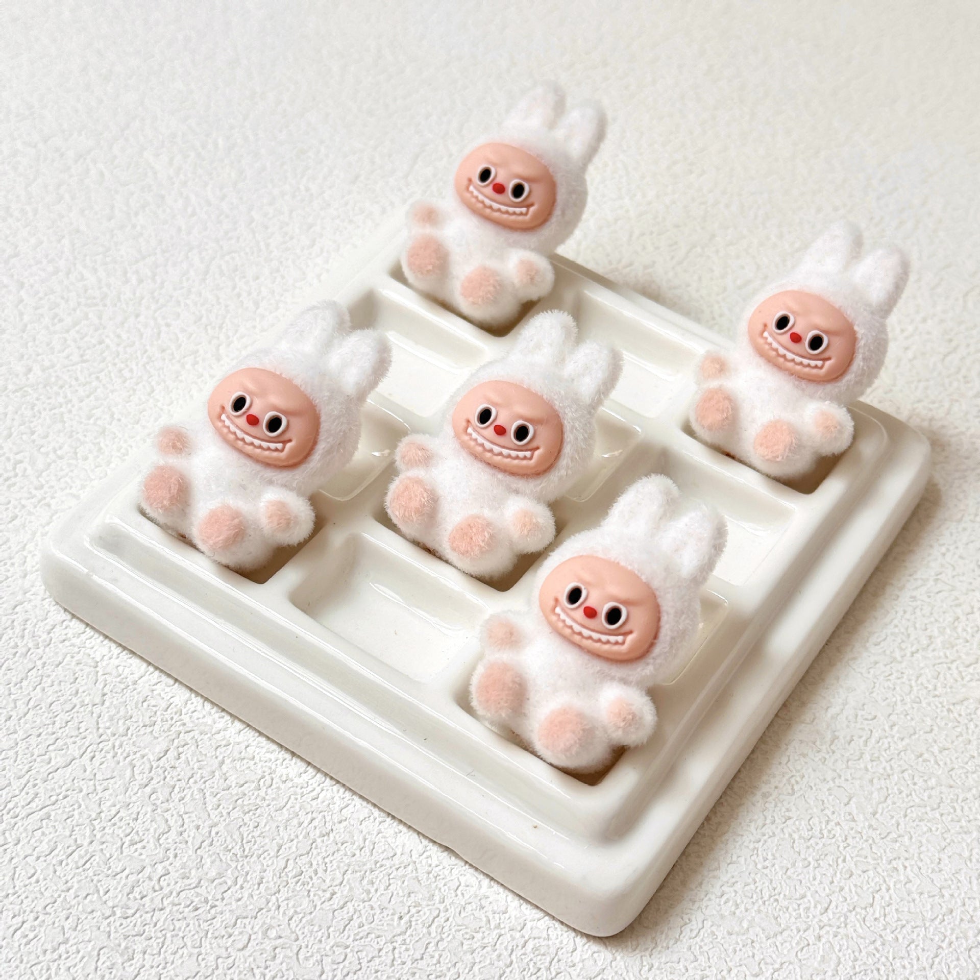 Wholesale 10pcs Cartoon flocking sitting beads OLY Exclusive