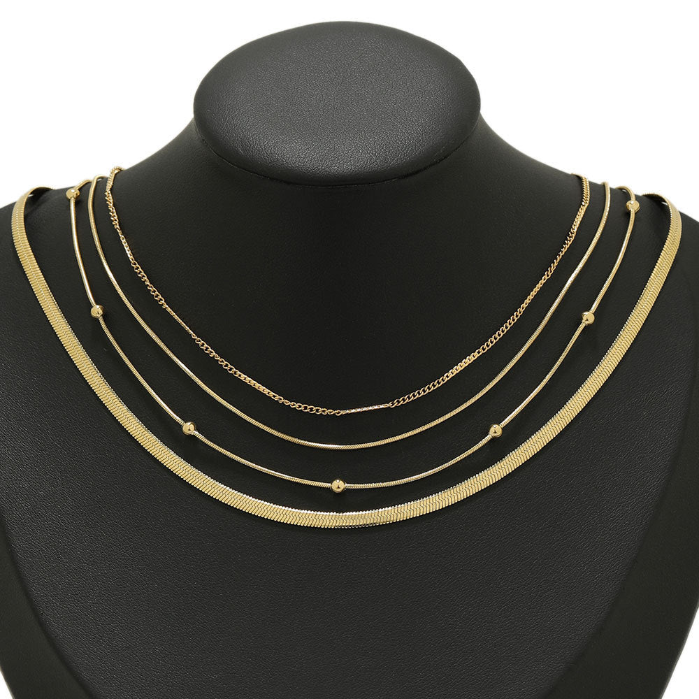 Wholesale 5PCS/PACK Stainless Steel Snake Bone Chain Chokers Necklace DIY Jewelry Accessories