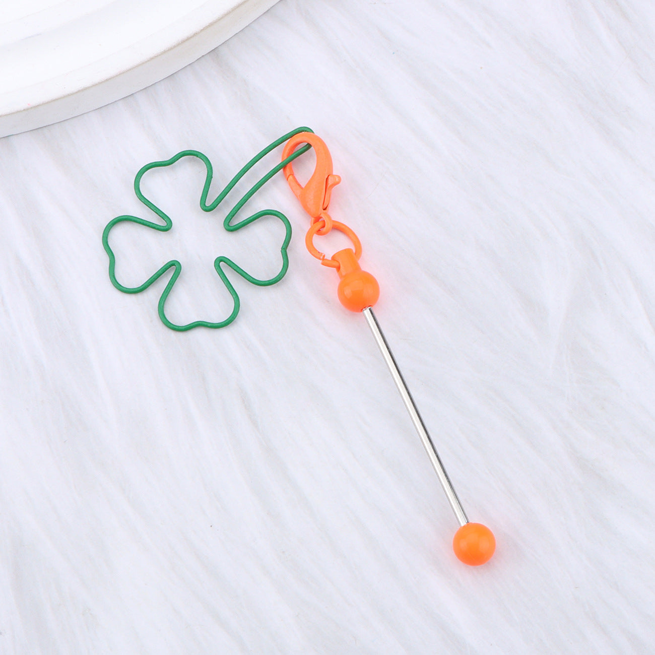 Wholesale Green grass DIY beaded keychain