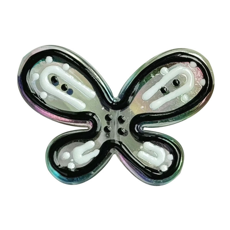 Wholesale 10pcs Plated large butterfly Acrylic Beads