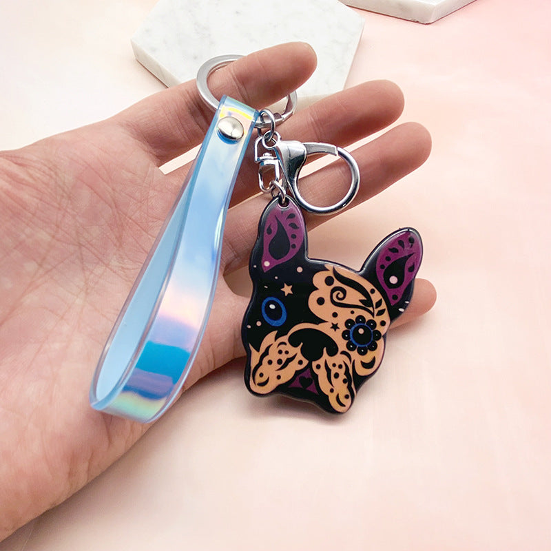 Wholesale Laser Pet Dog Acrylic Keychains