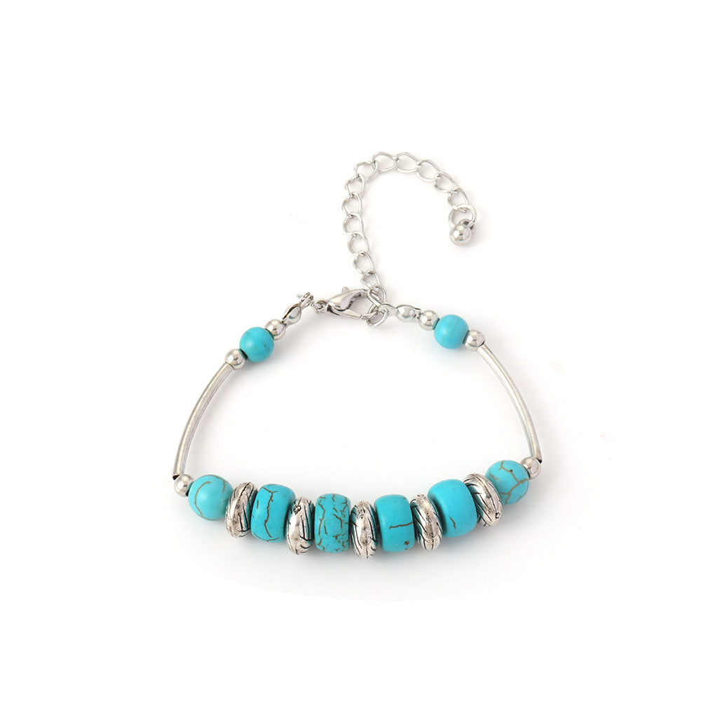 Wholesale  Distressed   Retro Turquoise Butterfly Bracelet