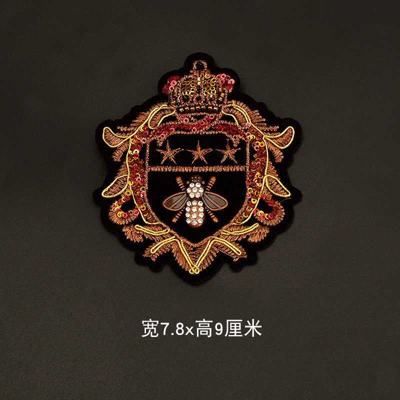 Wholesale Chic 3D Embroidered Badge Brooch For Suits ets Bags Fashion Accessory Boutique Resale
