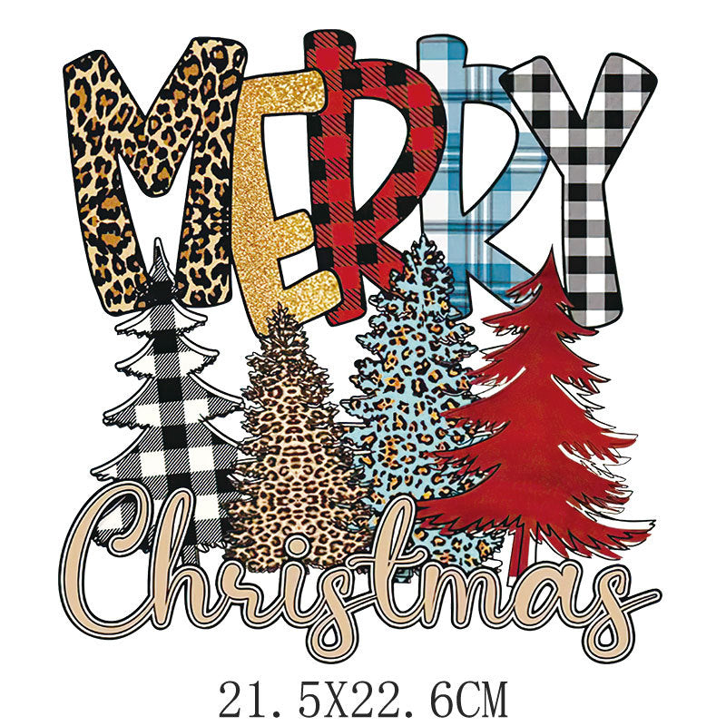 Wholesale Christmas Hot Stamping Spot  Heat Transfer Pattern UV DTF Ready to Press Transfers Wraps