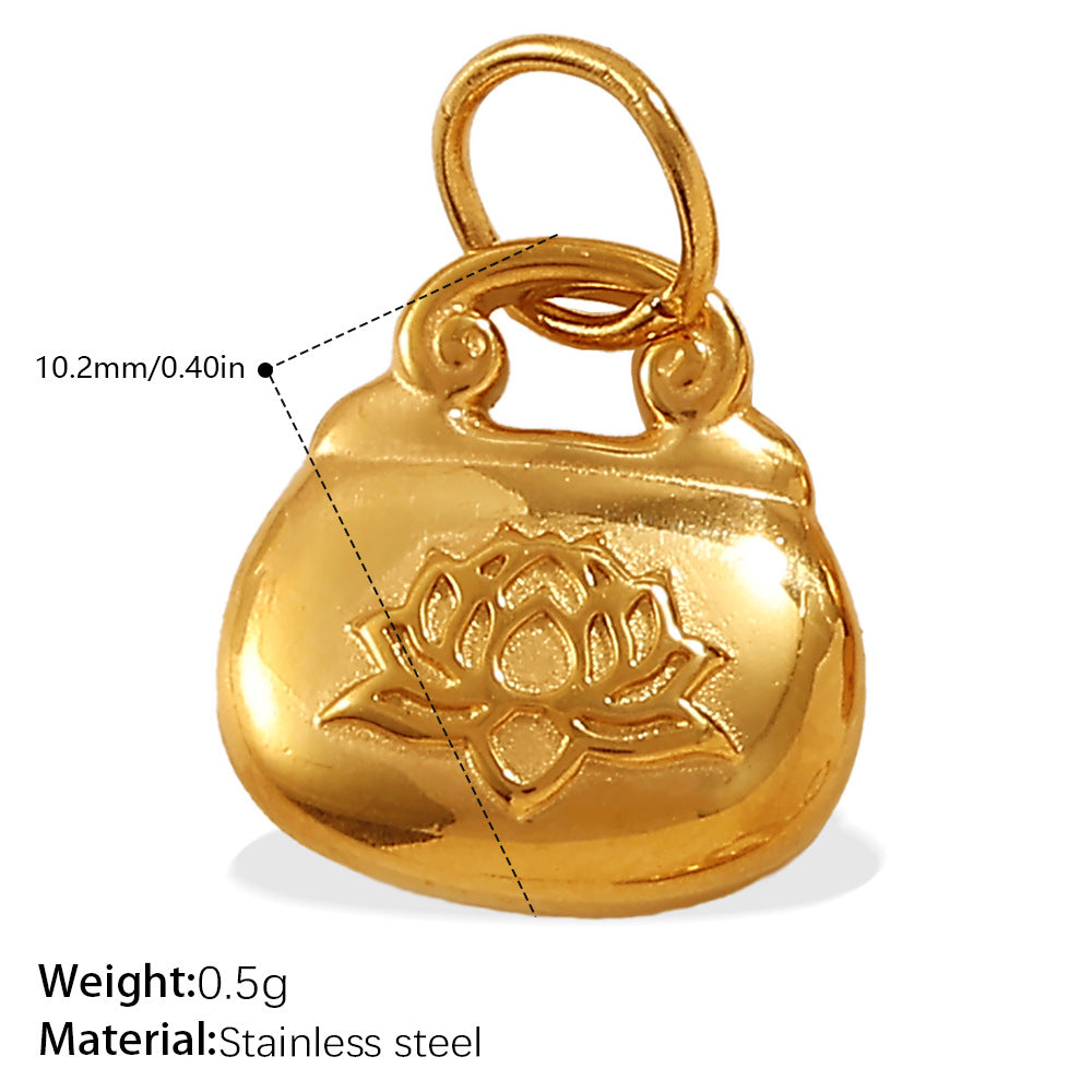 Wholesale Mini bag stainless steel plated pendant accessory