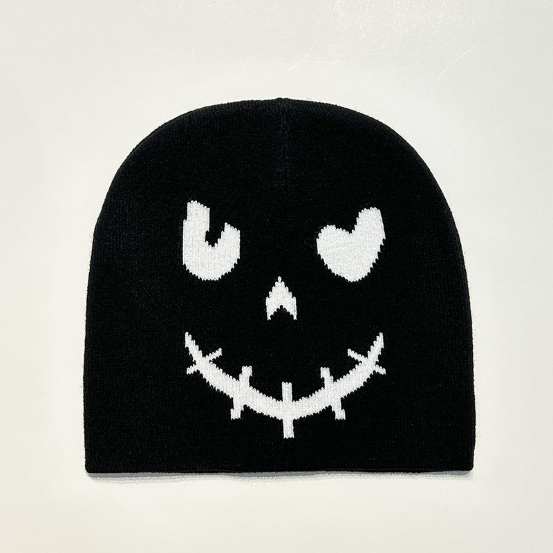 Wholesale Acrylic Halloween Smiling Face Woolen Hats