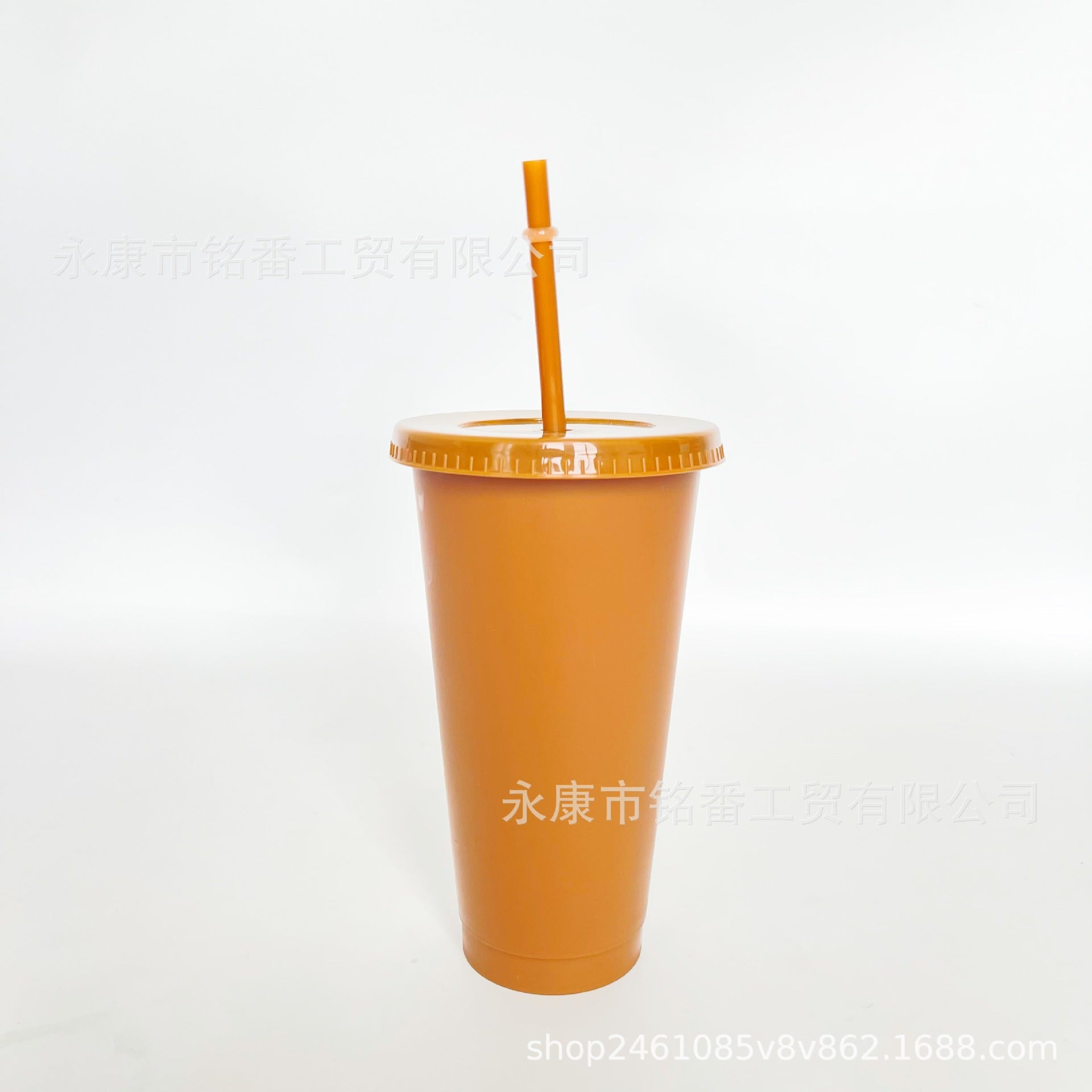 Wholesale 5pcs 24OZ solid color PP plastic large capacity 710ml straw cup