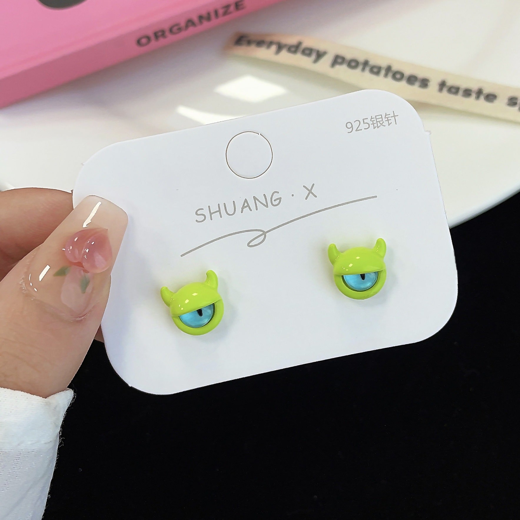 Wholesale Cute Big Eyed Monster Alloy Earrings