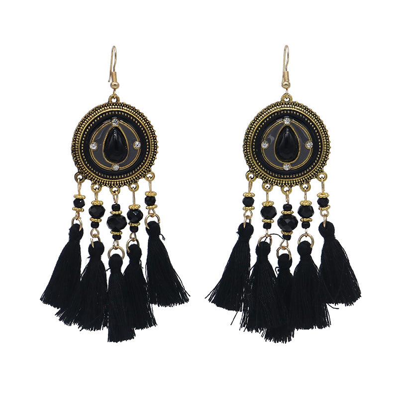 Wholesale Vintage Tassel Temperament Earrings
