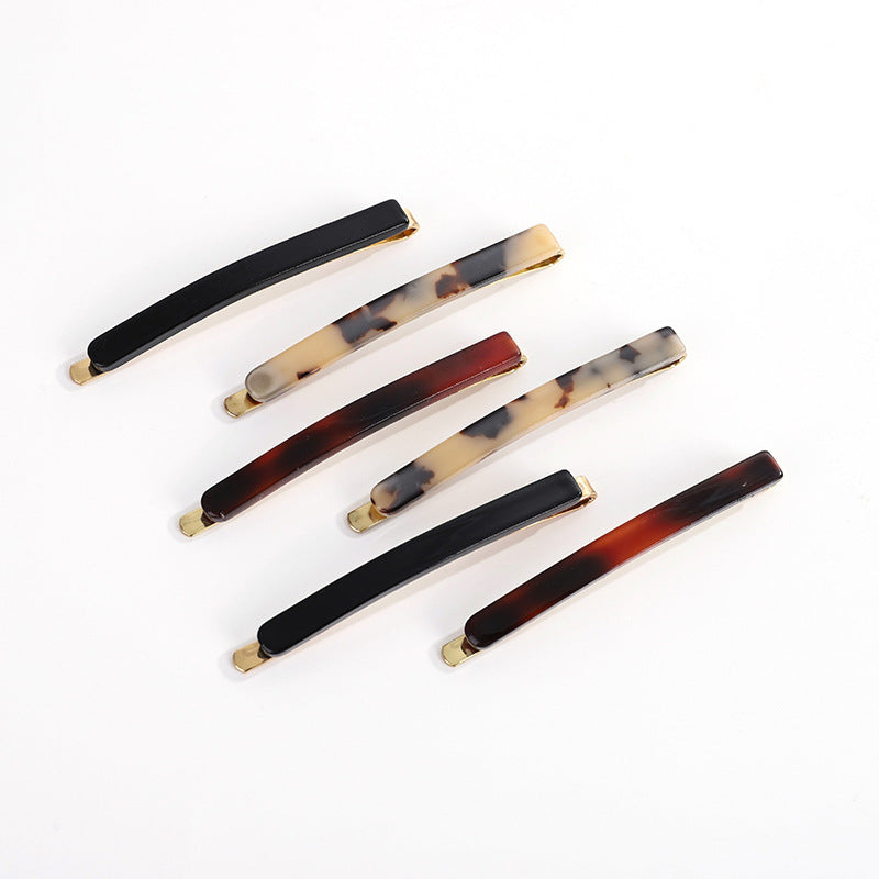 Wholesale Handmade Acetate Hair Clip Tortoise Shell Vintage French Style Women S Side Clip Hair Accessory