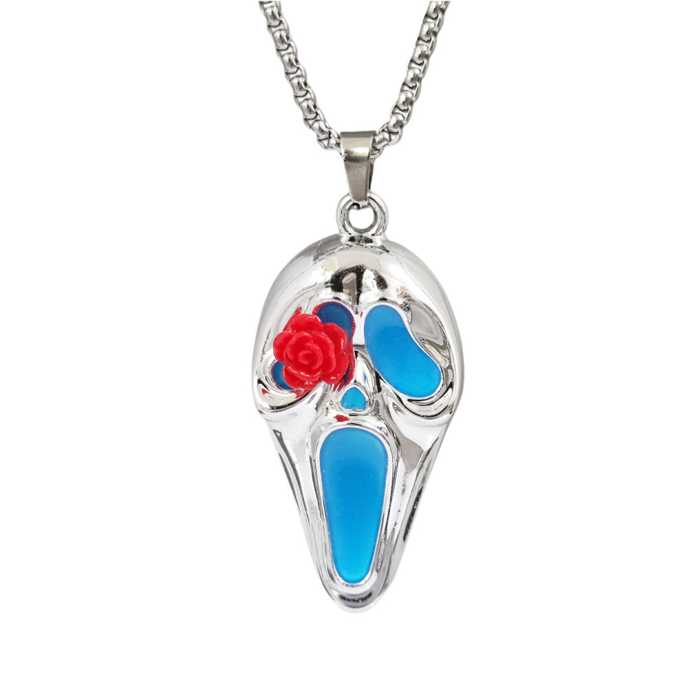 Wholesale  Personality  Skull Pendant Single Eyesed  Mask Necklace