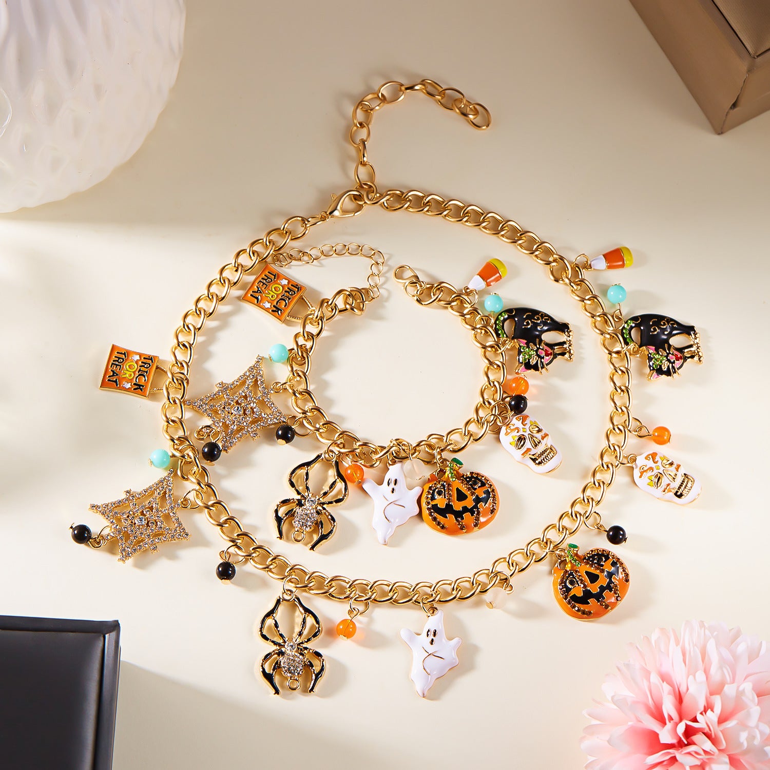 Wholesale  Series Pumpkin Ghost  Necklace