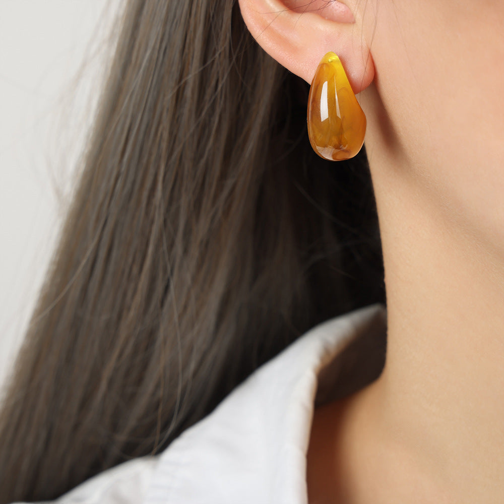 Wholesale Vintage Tear Drop Shaped Resin Earrings