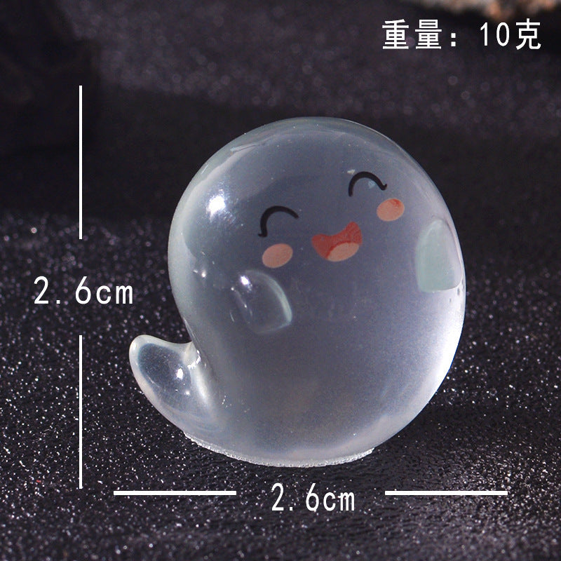 Wholesale  Glowing Ghost Resin Car Decoration - Cute Luminous Micro Landscape Ornament,  Trendy Home Decor Accent,  Birthday Gift
