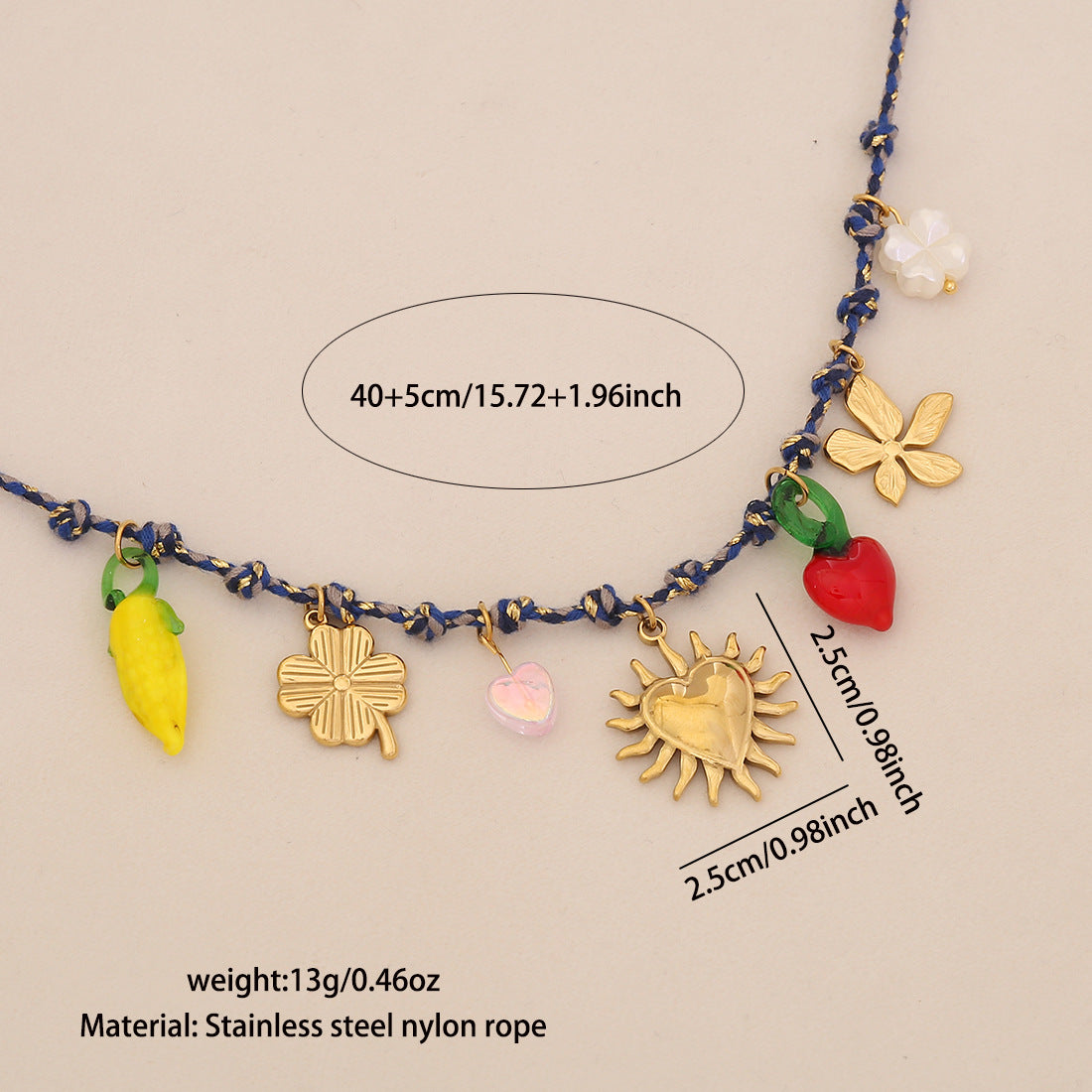 Wholesale Bohemian Braided Starfish Conch Beach Necklace