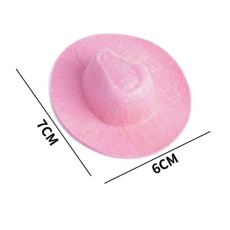 Wholesale Toy doll accessories hat fluorescent magic glitter Denim hat