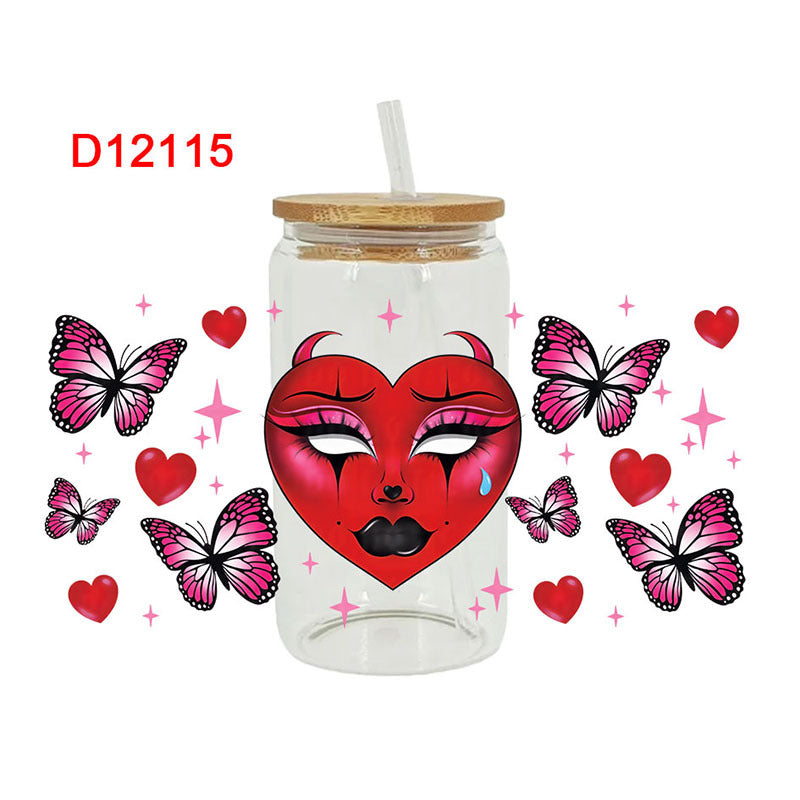 Wholesale Red Horror Series 16oz Cup UV DTF Wraps