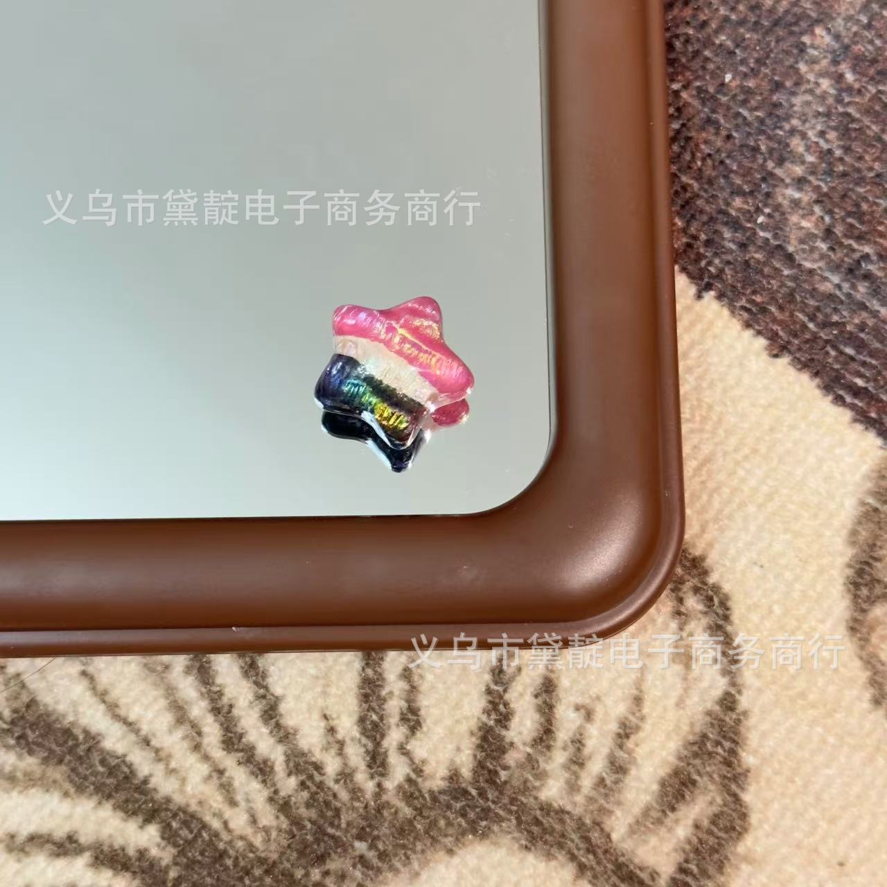 Wholesale Resin Oil Painting Star Diy Gradual Change Pentagram Bead Partition Bag Pendant Mobile Phone Chain Necklace Accessories Beads