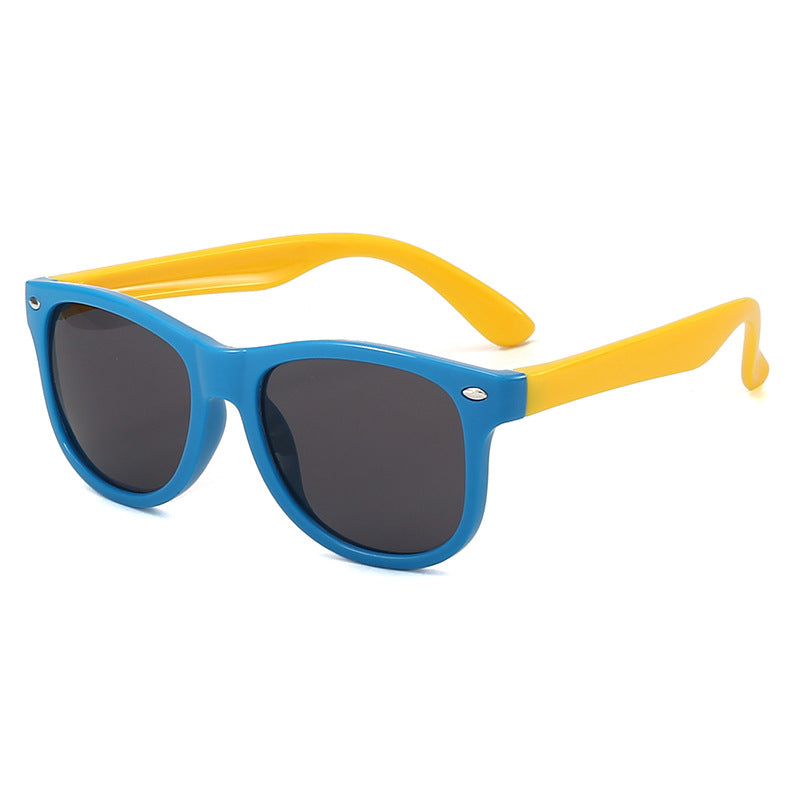Wholesale Silicone colorblocked kid's Sunglasses