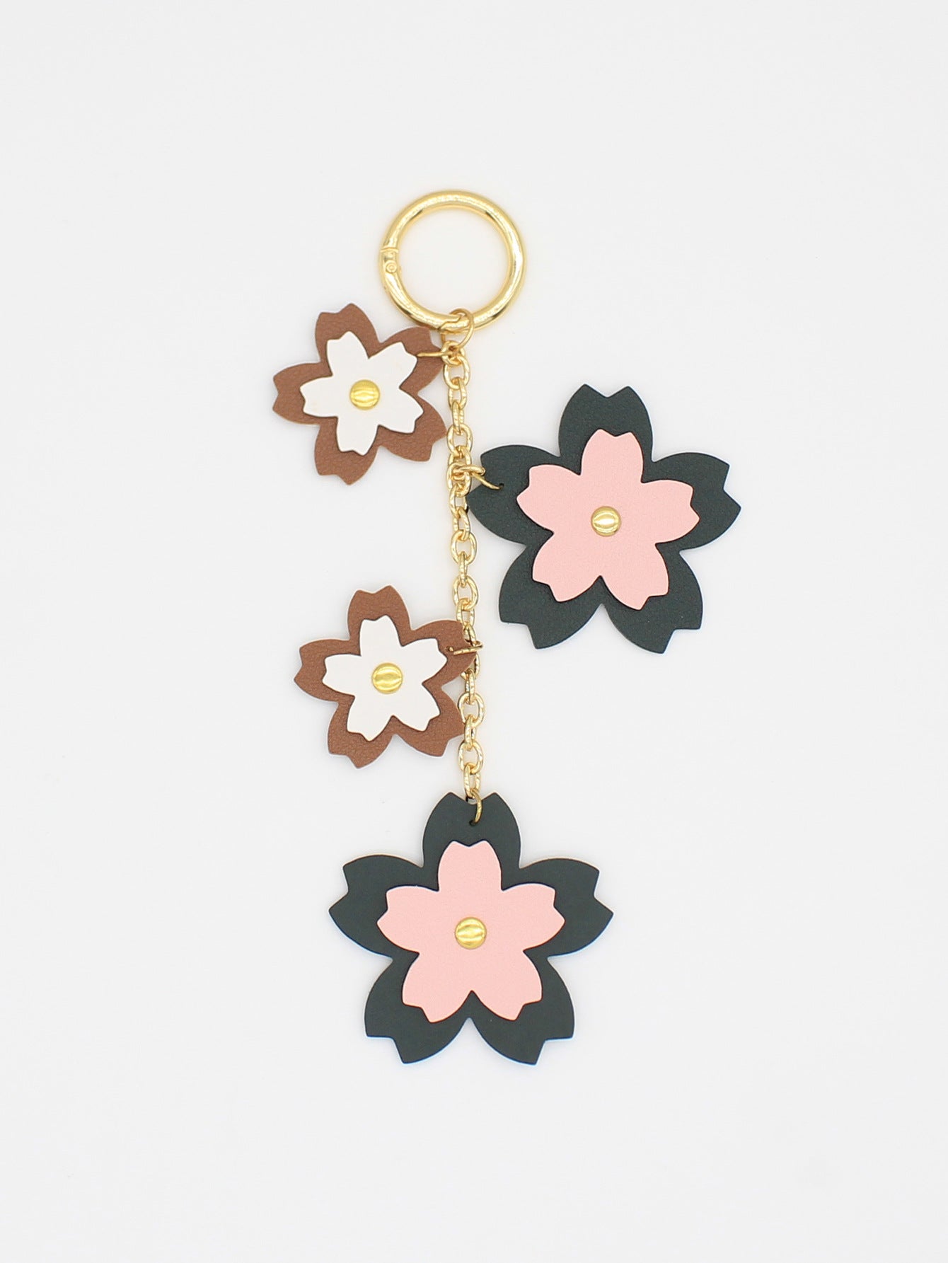 Wholesale PU Flower Keychain Bag Charm Phone Strap Cute Petal Design Trendy Sweet Everyday Accessory