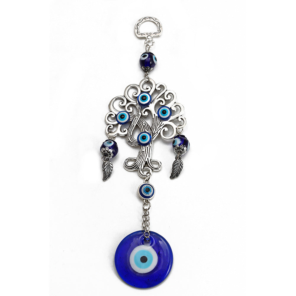 Wholesale Devil's Eye Butterfly Glass Keychains