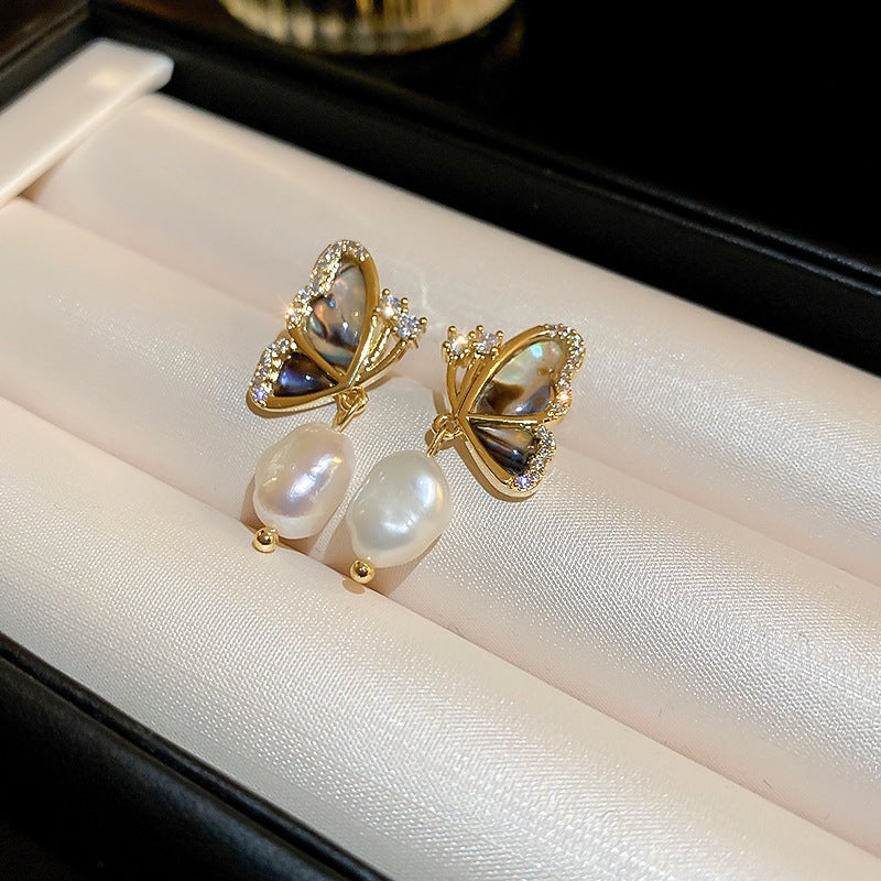 Wholesale Diamond Butterfly Flower Five Pointed Star Tassel Alloy Earrings