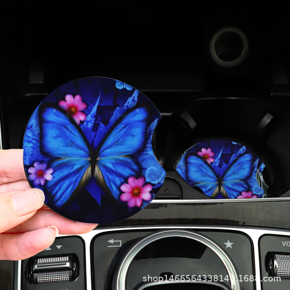 Wholesale 10PCS Butterfly PVC Car Tea Coasters