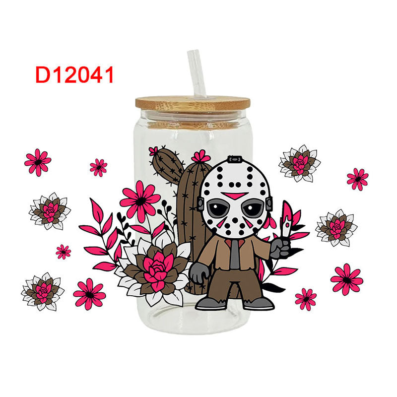 Wholesale Red Horror Series 16oz Cup UV DTF Wraps