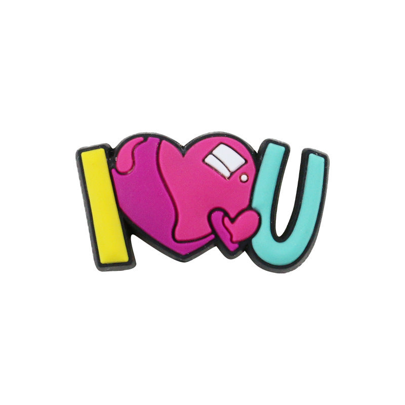 Wholesale Random 100pcs  Valentine' s Day Series Silicone Beads Focal Beads