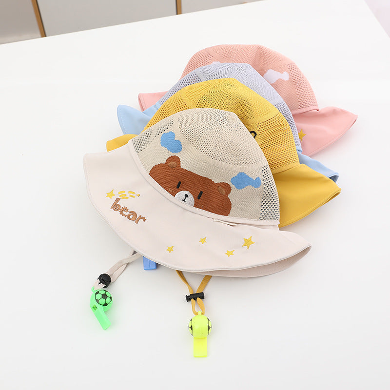 Wholesale Cotton Children's Big Brim Sun Protection Fisherman Hats