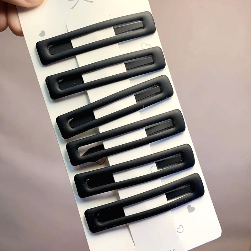 Wholesale Dark Frosted Square Metal Hair Clips