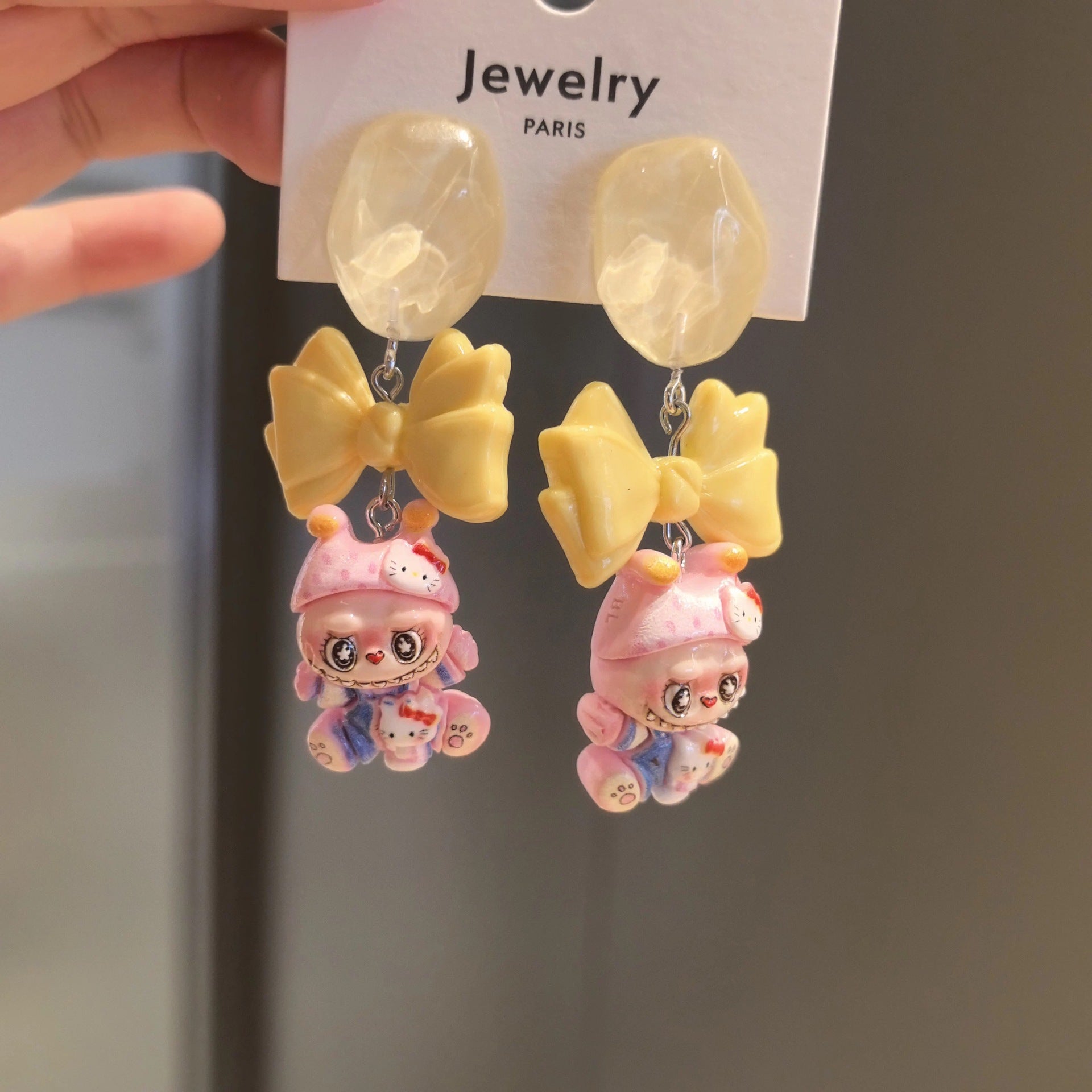 Wholesale  Cartoon Big Mouth Chichila Bubu 925 Silver Needle Earrings