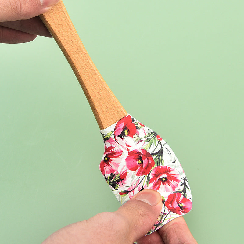 Wholesale Medium Spatula Wooden Handle Baking Tool