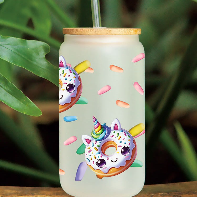 Wholesale Ice cream milk bread and snack series  16oz Cup UV DTF Wraps