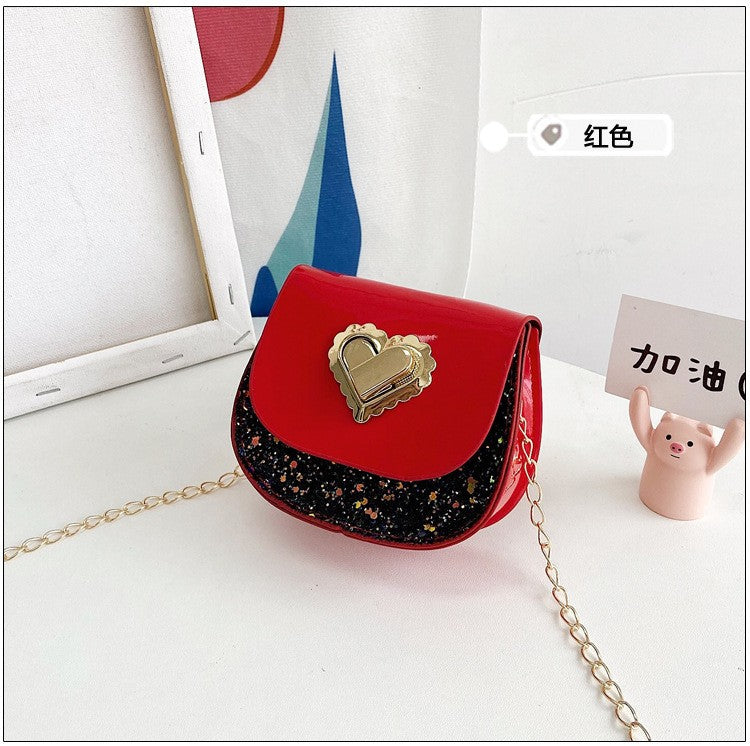 Wholesale Sequin New Children's PU Diagonal Bag