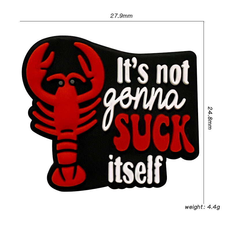 Wholesale 10pcs Red Shrimp Cartoon Focal Beads